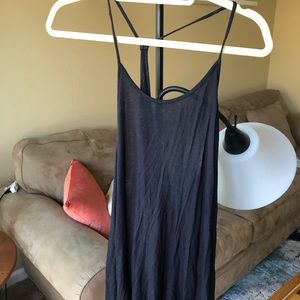 Flowy black spaghetti strap
